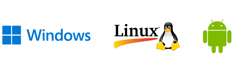Windows, Android, Linux Logos