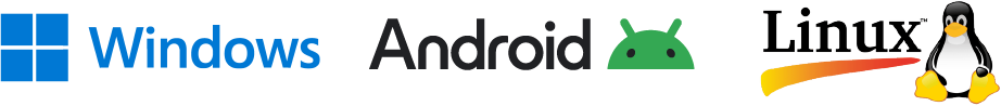 Windows, Android, Linux Logos
